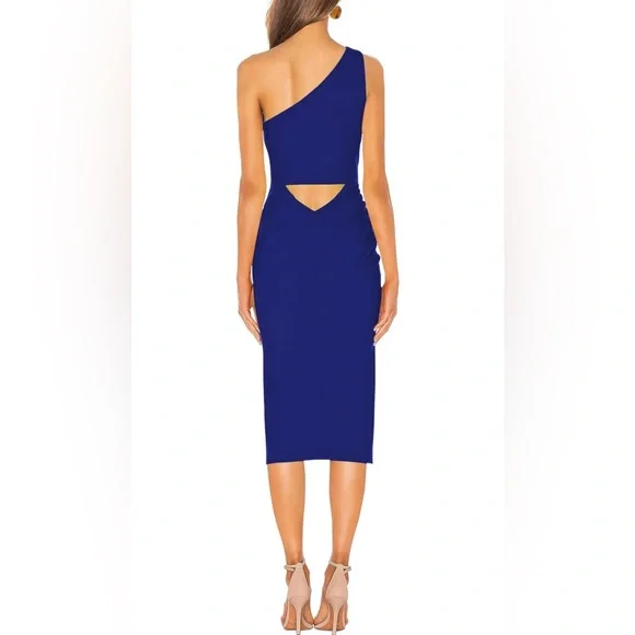 Sarin Mathews Womens One Shoulder Ruched Bodycon Dress - Picture 2 of 7